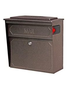 Mail Boss Townhouse Wall Mount Locking Mailbox, 16inH x 15 3/4inW x 7 1/2inD, Bronze