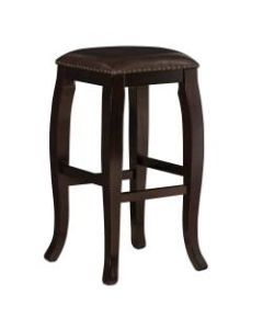 Linon Home Decor Products Rockford Backless Bar Stool, Wenge/Brown