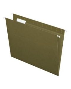 Pendaflex Hanging File Folders, Letter Size, 100% Recycled, Standard Green, Box Of 25 Folders