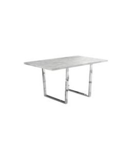 Monarch Specialties Esther Dining Table, 30-1/4inH x 59inW x 35-1/2inD, Gray