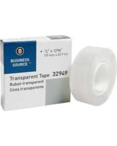 Business Source All-purpose Transparent Tape - 36 yd Length x 0.75in Width - 1in Core - Clear
