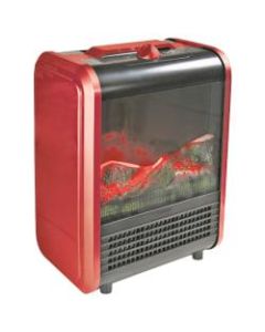 Comfort Zone 1200 Watts Electric Ceramic Heater, 3 Heat Settings, 14.5inH x 7.5inW, Red