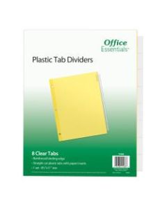Avery Office Essentials Insertable Dividers, 8-Tab, 8 1/2in x 11in, Buff/Clear