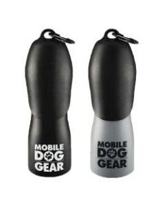 Overland Mobile Dog Gear 25 Oz Stainless Steel Water Bottles, Black/Gray, Pack Of 2 Bottles