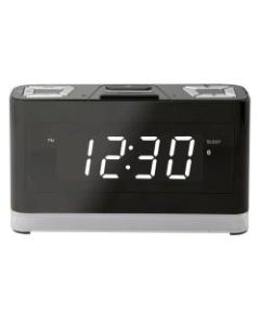 iLive Wireless Voice-Activated Digital Clock With Amazon Alexa, 3-15/16inH x 6-11/16inW x 1-15/16inD, Black
