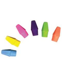 Musgrave Pencil Company Wedgecap Erasers, 1in x 1/4in, Assorted Colors, 144 Erasers Per Tub, Pack Of 2 Tubs