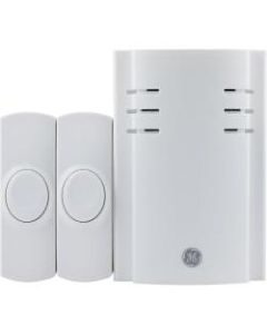 GE Plug-In Eight-Chime, Two-Push Button Wireless Door Chime - Wireless - 150 ft