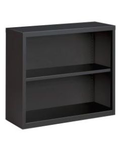 Lorell Fortress Series Steel Bookcase, 2-Shelf, Charcoal