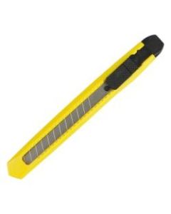 Boardwalk Retractable Straight-Edge Snap Blade Utility Knife, Yellow