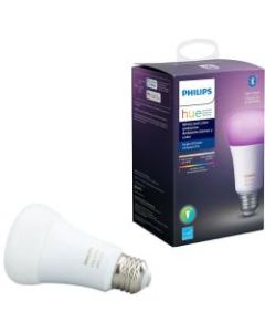 Philips Hue LED Light Bulb - 9.50 W - 60 W Incandescent Equivalent Wattage - 120 V AC - 800 lm - A19 Size - White, Multicolor Light Color - E26 Base - 25000 Hour - 3140.3 deg.F (1726.8 deg.C), 11240.3 deg.F (6226.8 deg.C) Color Temperature