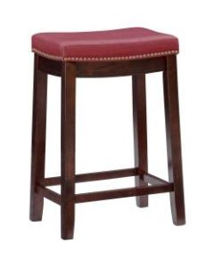Linon Home Decor Products Walker Counter Stool, Red/Dark Espresso