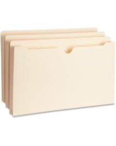 Business Source Heavyweight File Pockets, 1in Expansion, Legal Size, 8 1/2in x 14in, Manila, Box Of 50 Folders