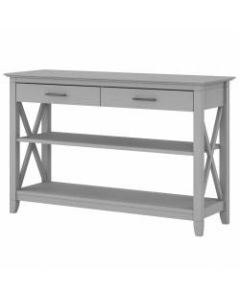 Bush Furniture Key West Console Table With Drawers And Shelves, Cape Cod Gray, Standard Delivery