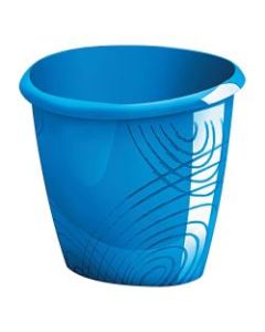 CEP Origins Plastic Waste Bin, 11-13/16in Depth, Ocean Blue