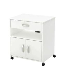 South Shore Axess Printer Cart On Wheels, Pure White