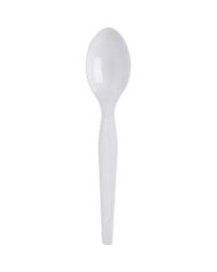 Dixie Heavyweight Styrene Spoons, White, Carton Of 1,000