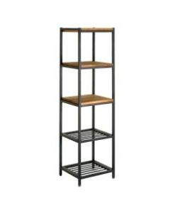 Glamour Home Ailis 58inH 4-Shelf Etagere Bookcase, Brown