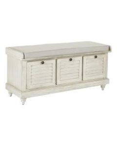 Ave Six Dover Storage Bench, White Wash