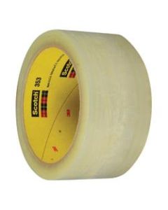 3M 353 Carton Sealing Tape, 3in Core, 2in x 55 Yd., Clear, Case Of 6