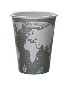 Eco-Products World Art Hot Beverage Cups, 12 Oz, Green, Pack Of 600