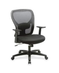 Lorell Mid-Back Mesh/Fabric Task Chair, Black