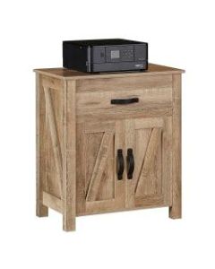 Realspace Plank 30inH x 26-11/16inW x 15-11/16inD Storage Cabinet/Printer Stand, Coastal Oak