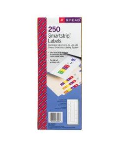 Smead SmartStrip End-Tab Labeling System, 66006, Pack Of 250 Labels