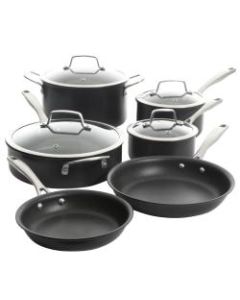 Kenmore Pro Arbor Heights 10-Piece Cookware Set, Black