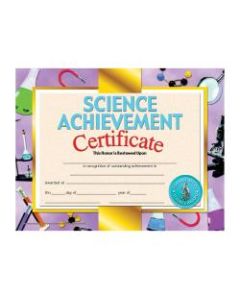 Hayes Science Achievement Certificates, 8 1/2in x 11in, Multicolor, 30 Certificates Per Pack, Bundle Of 6 Packs