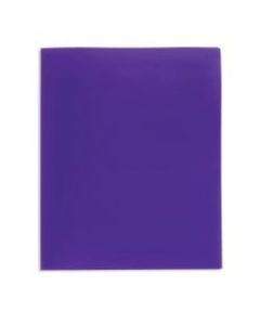 Office Depot Brand School-Grade 2-Pocket Poly Folder, Letter Size, Purple