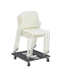 Safco Next Stacking Chairs, White, Set Of 4 Chairs