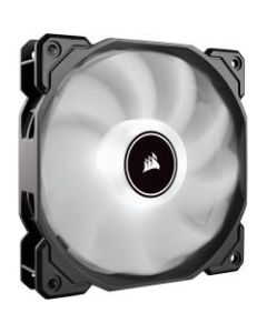 Corsair Air Series AF140 LED (2018) White 140mm Fan Single Pack - 1 Pack - 5.51in Maximum Fan Diameter - 463.8 gal/min Maximum Airflow - 1150 rpm - 26 dB(A) Noise - Hydraulic Bearing - 3-pin - White LED - 1 pc(s) - Case - 4.6 Year Life