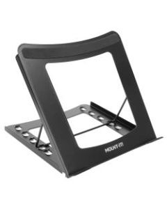 Mount-It Mesh Stand For Up To 17in Laptops, 2inH x 14-1/4inW x 9inD, Black