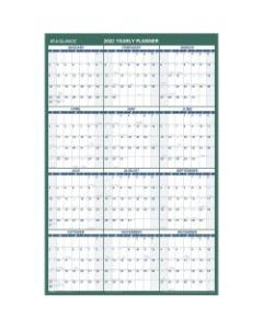 AT-A-GLANCE Erasable Wall Calendar, 24in x 36in, Blue, January To December 2022, PM21028