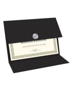 Geographics Recycled Certificate Holder - Black - 30% - 5 / Pack