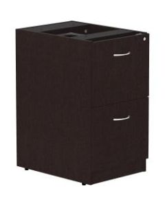 Lorell Essentials 22inD Vertical 2-Drawer Pedestal File Cabinet, Espresso