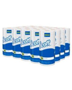 Scott Absorbency Pockets 1-Ply Paper Towels, 80% Recycled, 128 Sheets Per Roll, Pack Of 20 Rolls