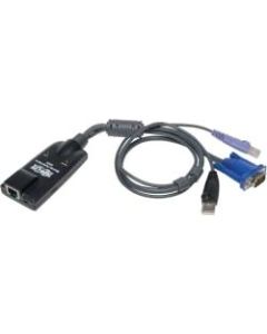 Tripp Lite USB Server Interface Unit Virtual Media & CAC B064 Cat5 KVM TAA - RJ-45/USB/VGA KVM Cable for KVM Switch - First End: 1 x RJ-45 Female Network - Second End: 1 x HD-15 Male VGA, Second End: 2 x Type A Male USB - Black - TAA Compliant