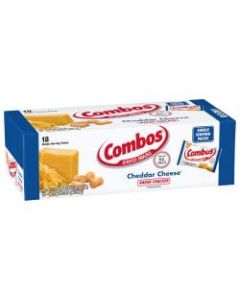 Combos Cheddar Cheese Baked Snacks, 1.8 Oz, Box Of 18 Pouches