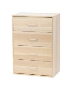 IRIS 4-Drawer Dresser, 32-15/16inH x 23-1/4inW x 13-13/16inD, Light Brown