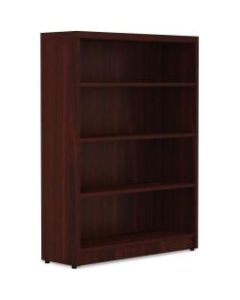 Lorell Chateau Series Bookcase, 4-Shelf, Mahogany