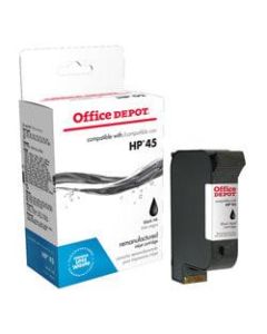 Office Depot Brand 45 Remanufactured Black Ink Cartridge Replacement For HP 45