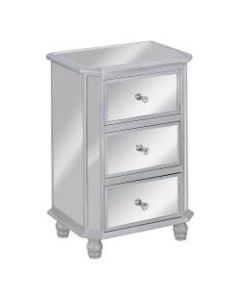 Monarch Specialties Karla Side Table, 27-1/2inH x 19inW x 13-1/2inD, Silver