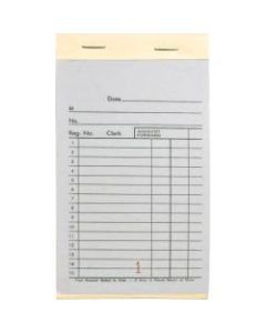 Business Source Single Carbon Sales Book - 50 Sheet(s) - 2 Part - Carbon Copy - 3 1/2in x 5 1/8in Sheet Size - White - 10 / Pack