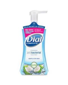 Dial Complete Coconut Water Foam Hand Wash - 7.5 fl oz (221.8 mL) - Pump Bottle Dispenser - Hand - Blue - 8 / Carton