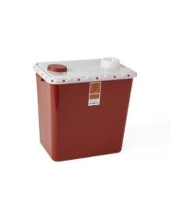 Medline Biohazard Containers, Star Lid, 12 Gallons, Red, Pack Of 10