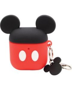 Disney Interactive Carrying Case Apple AirPods - Red - Polyvinyl Chloride (PVC) - Mickey Mouse - Carabiner Clip - 3in Height x 3in Width x 1.3in Depth - Mickey Mouse - Retail