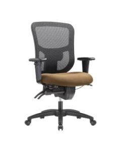 WorkPro 9500XL Series Ergonomic Mesh/Premium Fabric Mid-Back Big & Tall Chair, Black/Beige