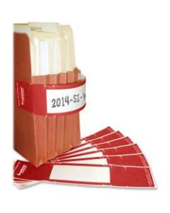 Tabbies File Pocket Handles, TAB68805, 2inW x 9 5/8inL, Red, Tyvek, Pack Of 48