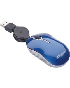 Verbatim Mini Travel Optical Mouse For USB 2.0, Blue
